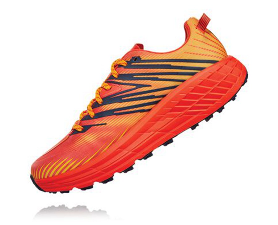 Trail Shoes Mens - Hoka One One Speedgoat 4 GORE-TEX - Red - FHBGNZO-94